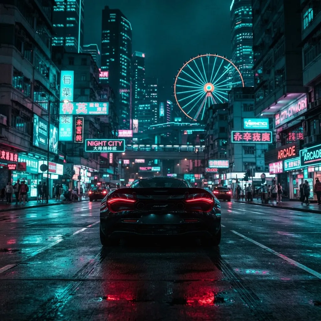 ماشین اسپرت در شهر Lonely City